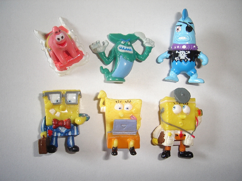 SPONGEBOB SQUAREPANTS MINI FIGURINES SET 3 BIP FIGURES COLLECTIBLES