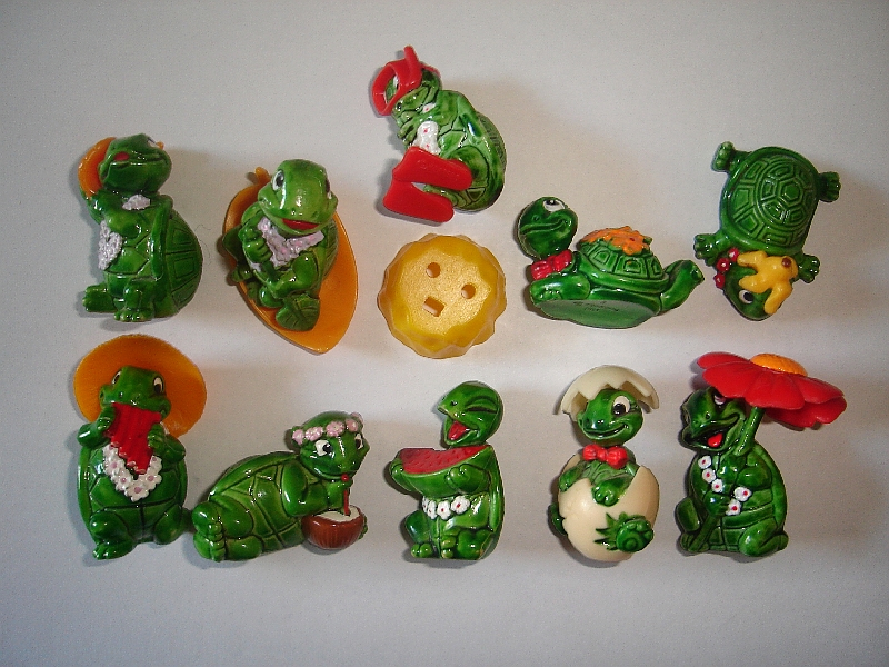 KINDER SURPRISE SET TEENY TAPSI TORTELS TURTLES 1991 FIGURES
