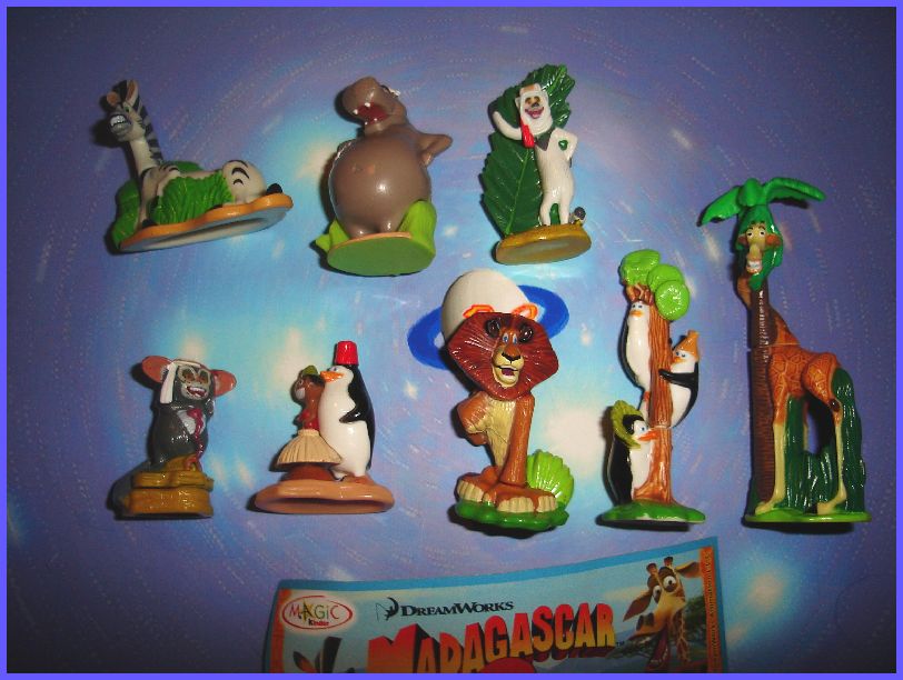 KINDER SURPRISE LOT   8X MADAGASCAR 2   EUROPE 2008  