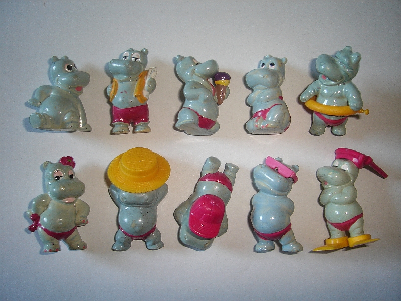 Купить коллекция киндеры. Киндер сюрприз Happy Hippo. Коллекция Киндер Happy Hippo. Киндер сюрприз Бегемот 1988. Киндер сюрприз игрушки 1988.