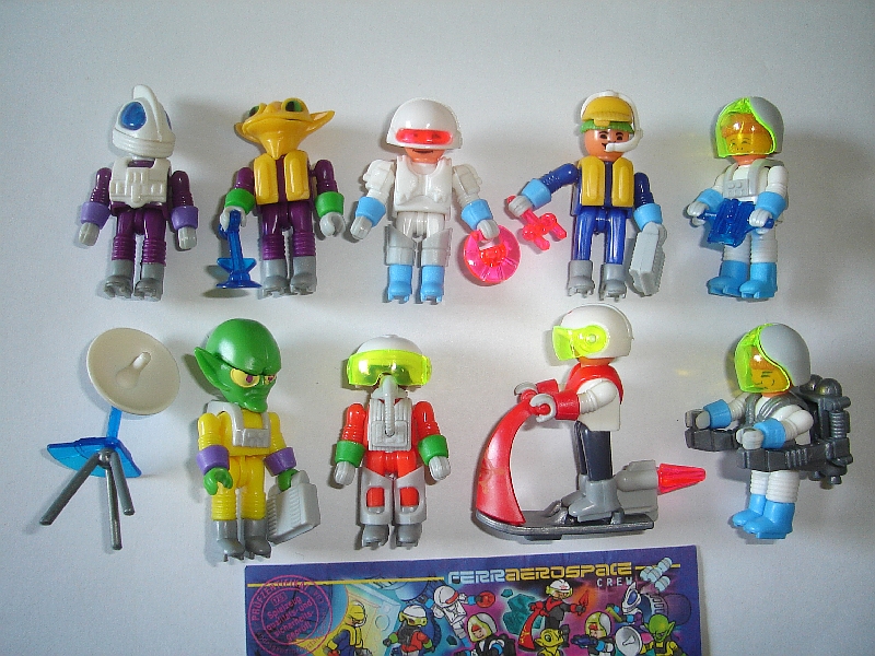 Kinder Surprise Set Space Crew Astronauts Aliens 1996 Figures Miniatures Ebay