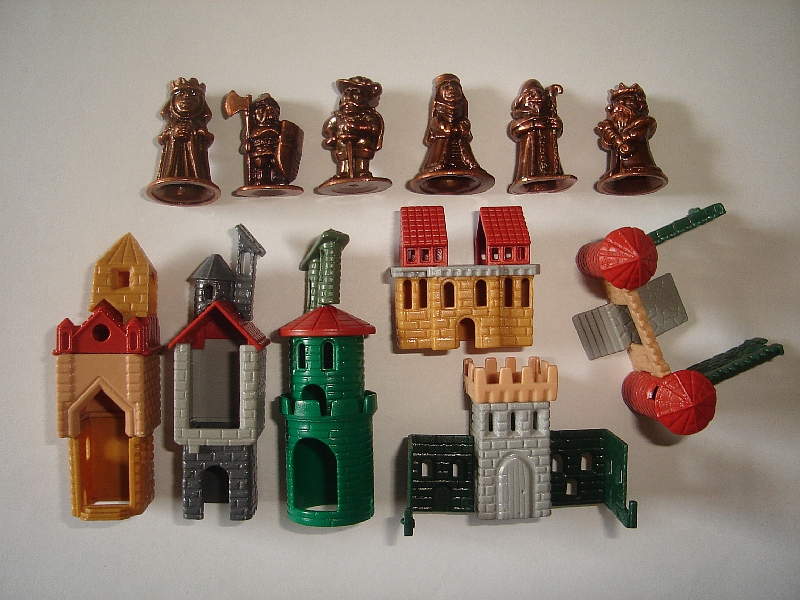 KINDER SURPRISE MINIATURES METAL FIGURINES SET CASTLE /& ROYAL SUITE COPPER