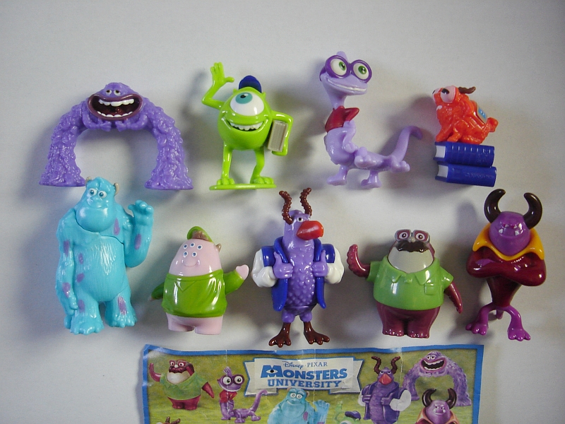 DISNEY PIXAR MONSTERS UNIVERSITY INC MOVIE KINDER SURPRISE FIGURES SET  FIGURINES